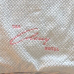 White and Pink Beach Towel
